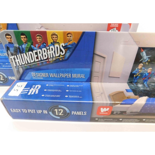 663 - 3x Thunderbirds wall murals; 12 panels per box