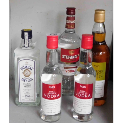 684 - Selection of mixed spirits & drinks