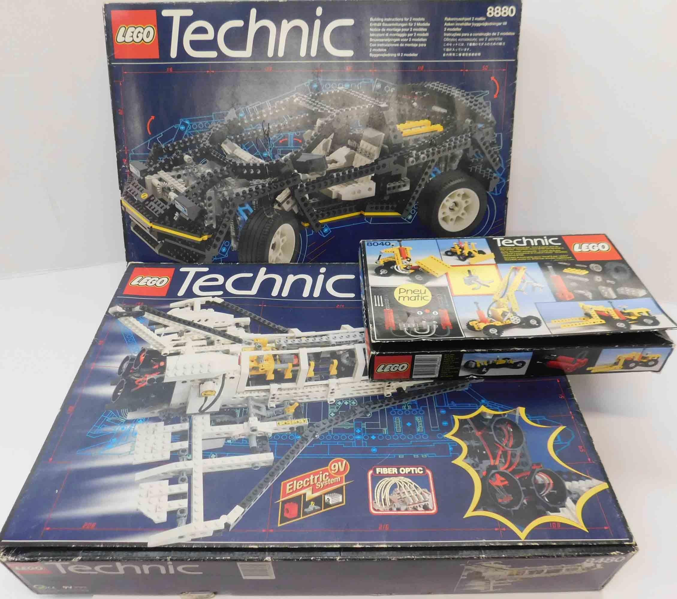 3x Sets of Technic Lego 8880 8040 8480 incl. instructions