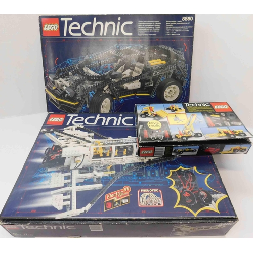 690 - 3x Sets of Technic Lego; 8880, 8040, 8480 incl. instructions - unchecked