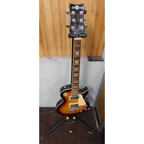 706 - Electric guitar and stand W/O