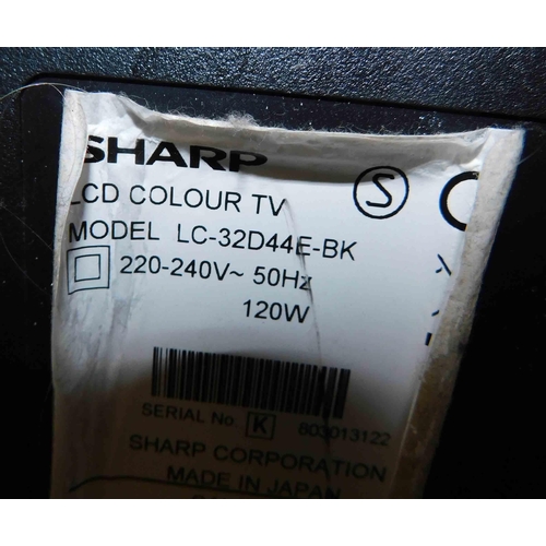 745 - Sharp Aquos TV with remote in W/O