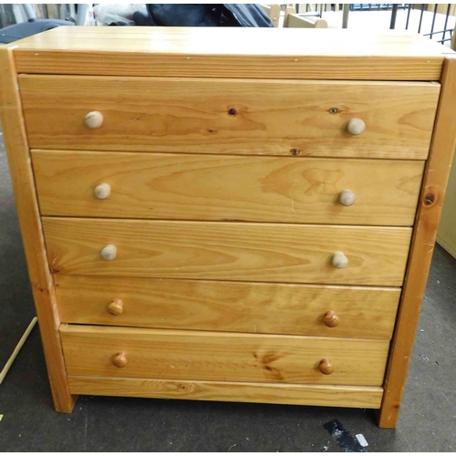 775 - 5 Drawer pine chest of drawers