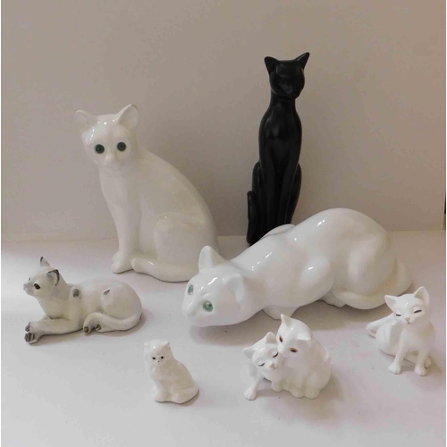 81 - Ceramic & resin cats