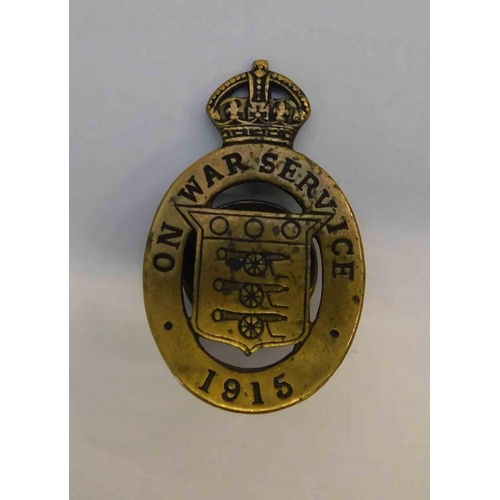 101 - 1915 WWI era - On War Service badge