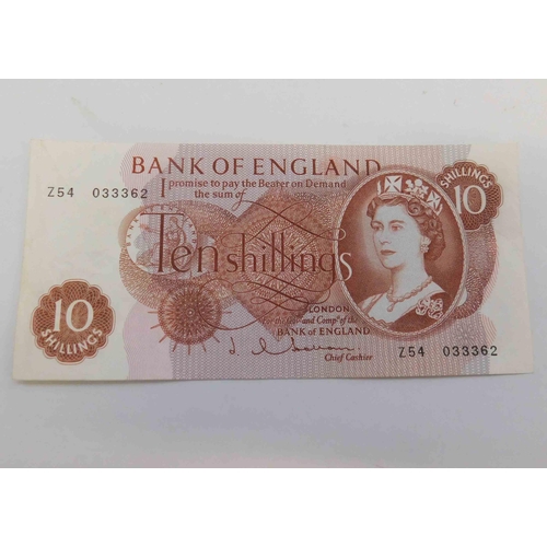 122 - Vintage Hollom - Ten Shilling banknote