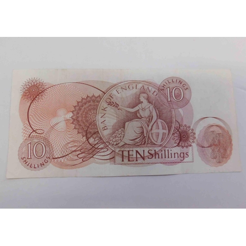 122 - Vintage Hollom - Ten Shilling banknote