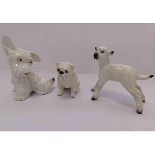 123 - Beswick - Bull dog/scotty dog & lamb