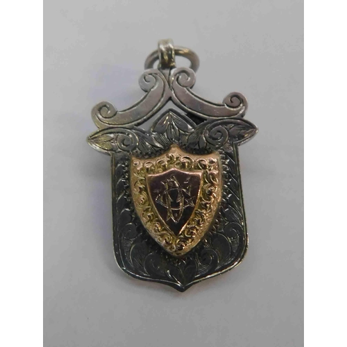 140 - 1928 Silver/gold - fob medal - Silkstone Colliery Band