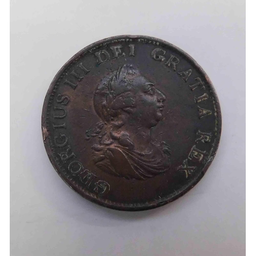 145 - 1799 dated - George III - 1/2d coin