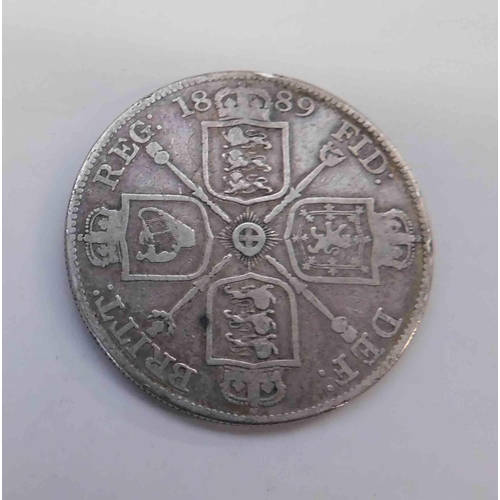 207 - 1889 dated - Double Florin coin