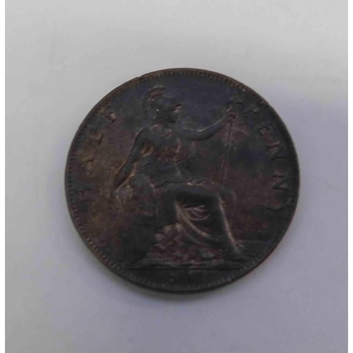 212 - 1899 dated - 1/2d coin