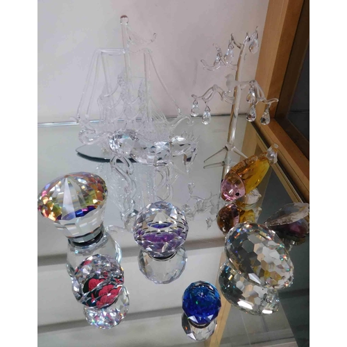 275 - Cut glass & paperweights...