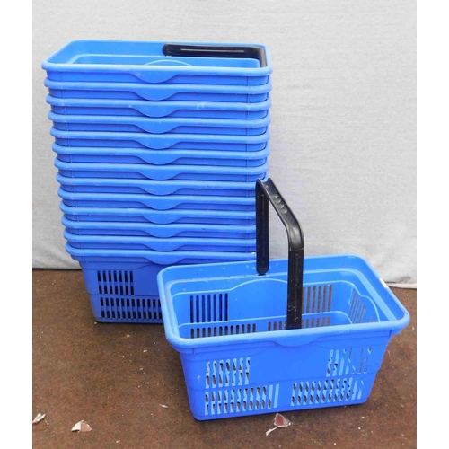 548 - Selection of 14x blue shopping baskets