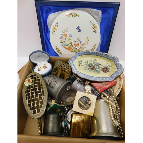 62 - Mixed items including - pewter/silver plate/lighters & jewellery...