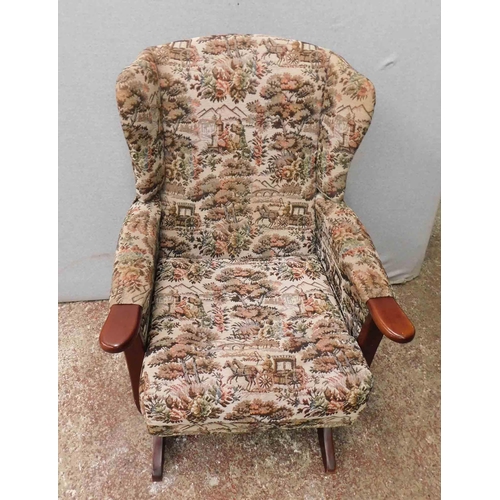 557 - Vintage style rocking chair with footstool