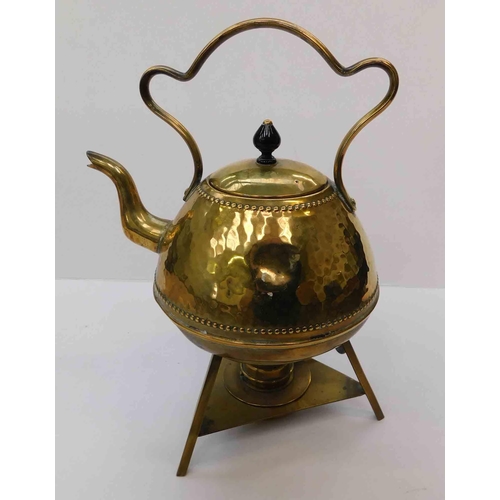 14 - Brass - spirit kettle & stand