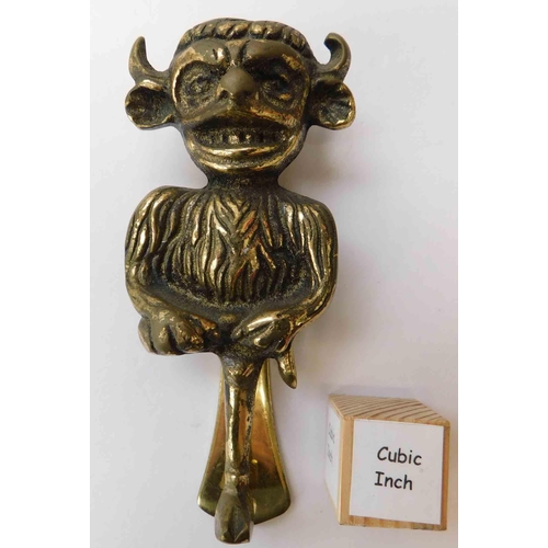 142 - Brass - Lincoln Imp - door knocker