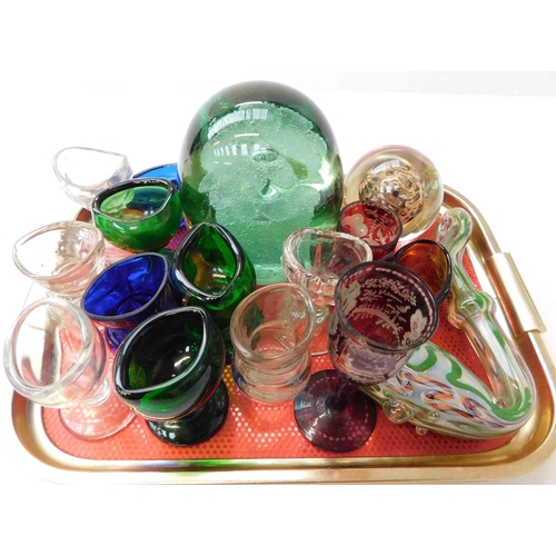 176 - Coloured glass & Victorian dump