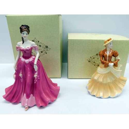 216 - Two - Coalport figures - boxed