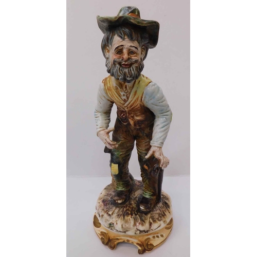 262 - Capodimonte figure - 1977 signed to underneath - approx 15