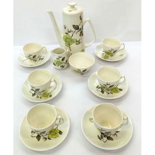 263 - Staffordshire coffee set - June Mist pattern