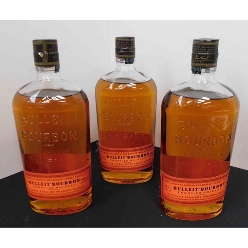 28 - Three - Bottles of Bulleit bourbon