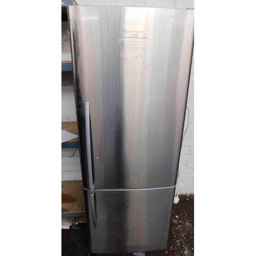 531 - Fisher and Paykel fridge/freezer in brushed aluminium W/O - approx. 67