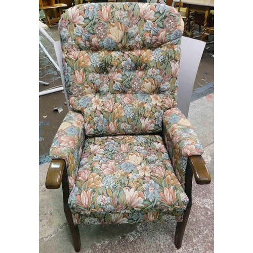 554 - Button back fireside chair in excellent condition