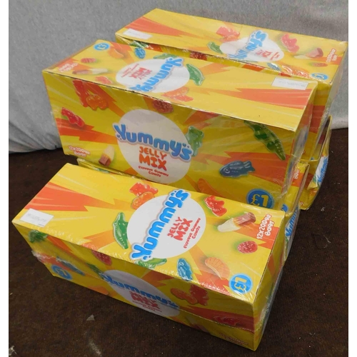 573A - 5x Sealed new boxes of Yummies jelly mix - 12x 200g bags, BB 11/22