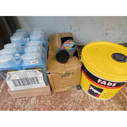 669 - Job lot of blue colour Polish, turtle wax colour magic & wallpaper paste
£1 start - all monies go to... 