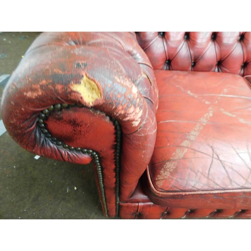 730 - 3 Seater Chesterfield in oxblood