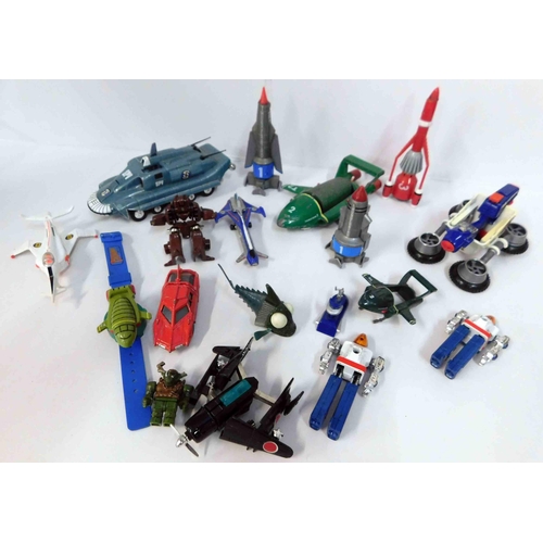 78 - Vintage Thunderbirds - vehicles/watch/Transformers & characters