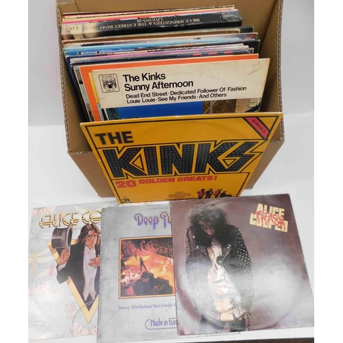 9 - Thirty five LPs - including Alice Cooper/The Kinks/Deep Purple/Styx/ELO & boxed set of Bruce Springs...