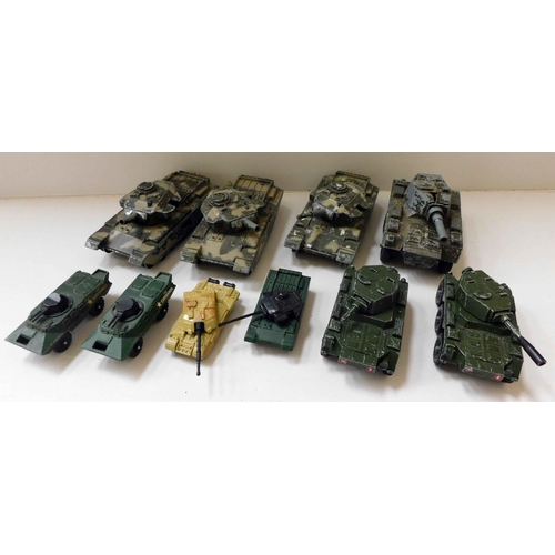 Ten - Corgi die cast - military tanks & armoured vehicles