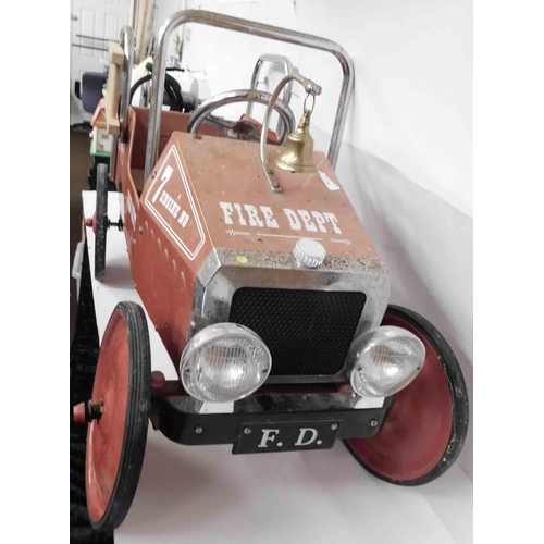 American retro fire clearance truck pedal car