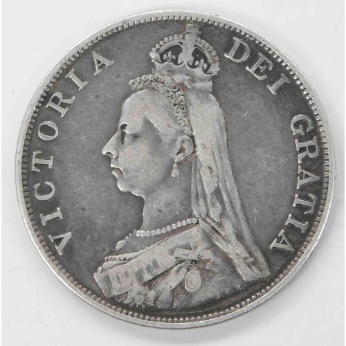 140 - 1889 dated - Double florin coin