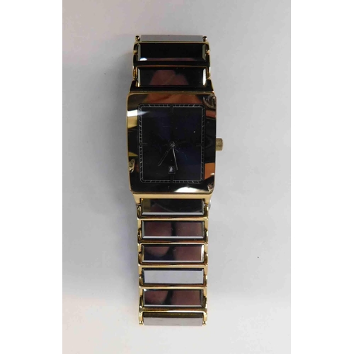 144 - Gents - Tungsten WR50 model TV0088 wristwatch - steel & gold plated bracelet strap