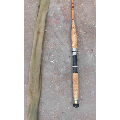 586A - Vintage refurbished WA Alcoock 7' split cane fishing rod