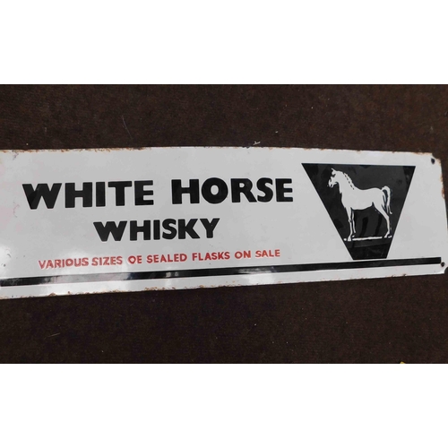 627 - White Horse whisky enamelled sign approx 24