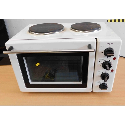 663 - Royale desktop mini oven with 2 rings W/O