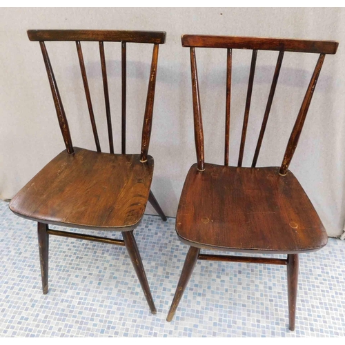 739 - Pair of vintage oak chairs