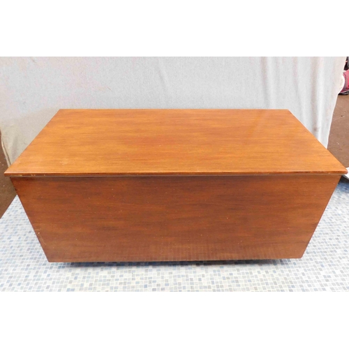 753 - Vintage teak bedding box