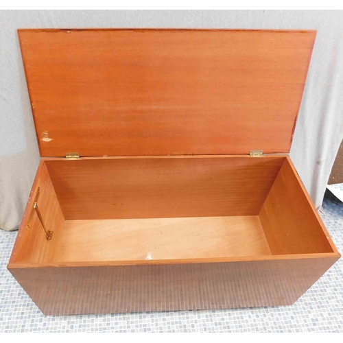 753 - Vintage teak bedding box