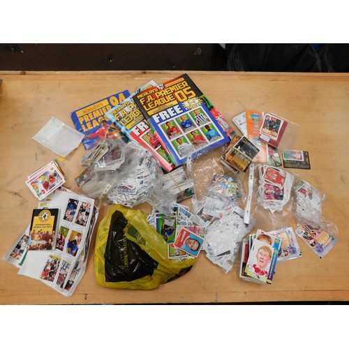 608 - 4x Merlin Football sticker books, series complete and box of stickers