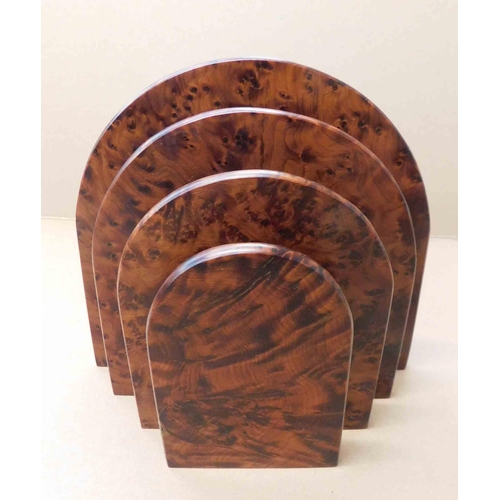 111 - Art deco - burr walnut letter holder