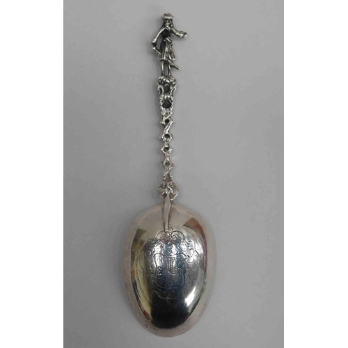 123 - Antique silver - Cavalier serving spoon - 40g weight