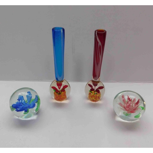 134a - Glass - paperweights & bud vases