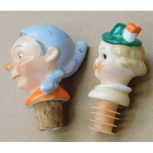 142 - Two - Goebel novelty bottle stoppers