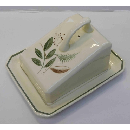 147 - Susie Cooper - hand painted cheese/butter dish